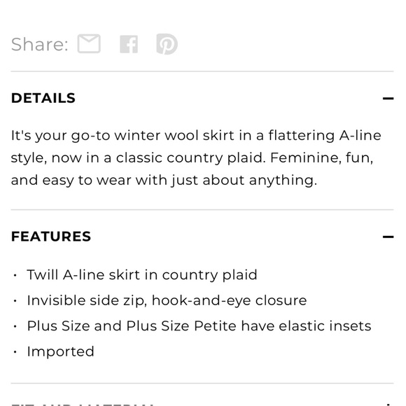 Talbots Women’s 6 Twill A-Line Red “Country Plaid” Lined Wool Blend Skirt - Picture 12 of 12